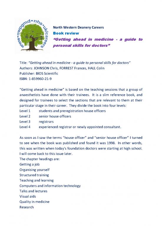 picture Medicine Guide Book Pdf 117258 | Getting Ahead In Medicine   Review By David Burch