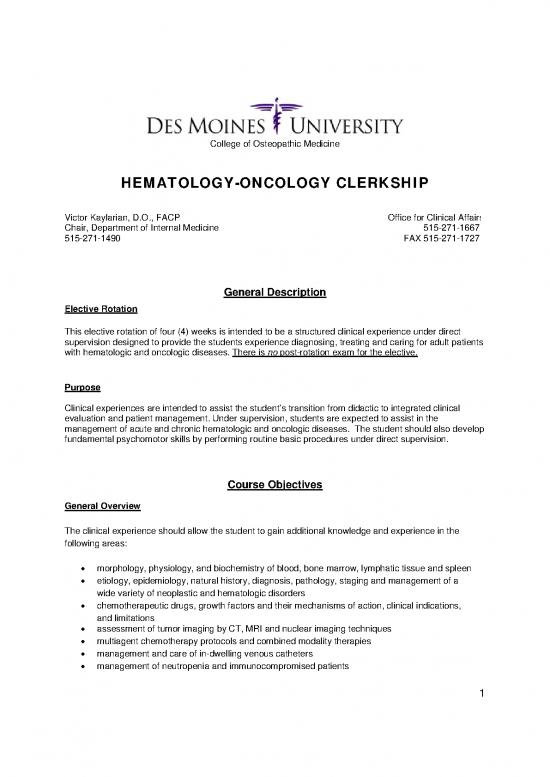 picture1_General Knowledge Pdf 116312 | Hematology Oncology Learning Objectives Do 13