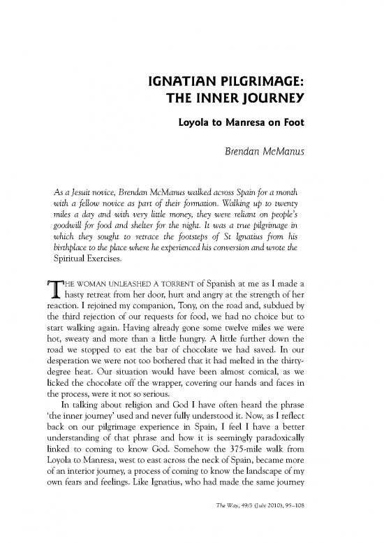 picture1_Journey Pdf 116726 | Ignatian Pilgrimage The Inner Journey Loyola To Manresa On Foot