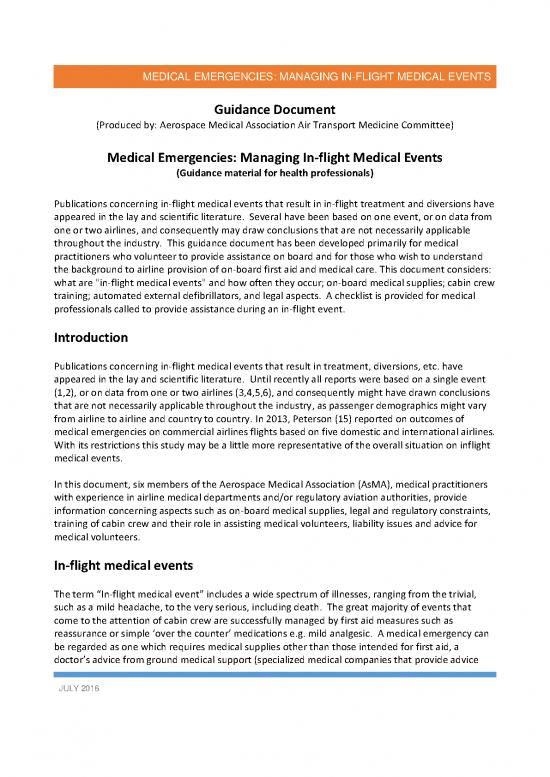 picture Medicine Pdf 115446 | In Flight Medical Events Guidance Document Revised July 2016
