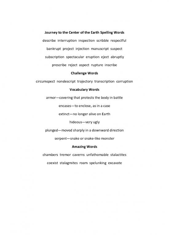 picture1_Journey Pdf 116631 | Journey To Center Of The Earth Spelling Vocab Words