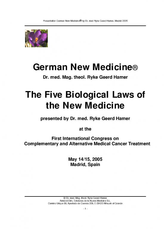 picture German New Medicine Pdf 116343 | Madrid 2005 En
