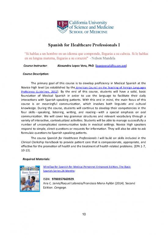 picture1_Medical Spanish Pdf 116309 | Spanish For Healthcare Professionals I
