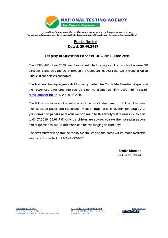 picture Ugc Net Question Paper 2019 Pdf 117429 | Ugc Net Answer Key Notice 82