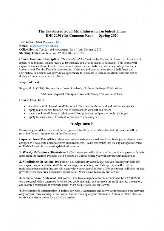 picture_The Untethered Soul Pdf 117142 | Untethered Soul Syllabus Spring 2020