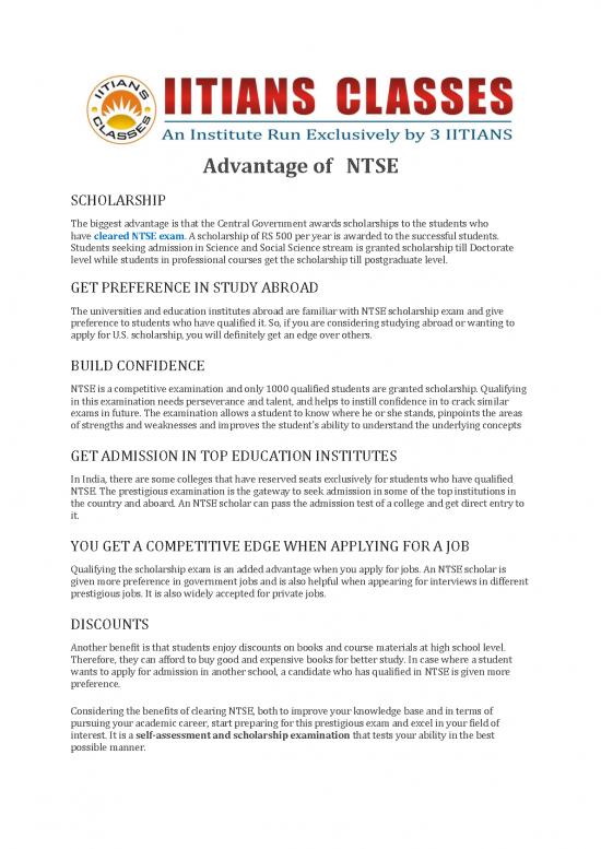 picture1_Study Pdf 118360 | Advantage Of   Ntse