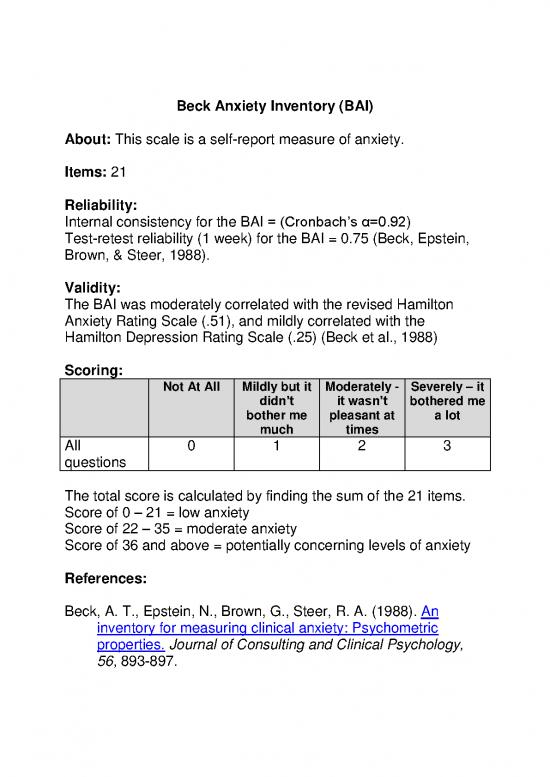 picture1_Report Pdf 119267 | Beck Anxiety Inventory