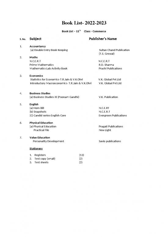 picture Economics Pdf 118998 | Booklist 22 Class Xi Xii