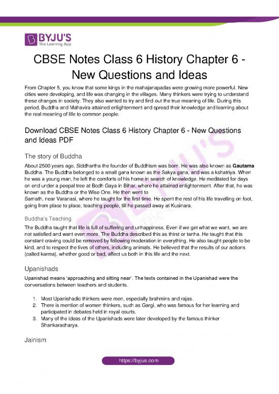 picture1_Society Pdf 118220 | Cbse Notes Class 6 History Chapter 6 New Questions And Ideas
