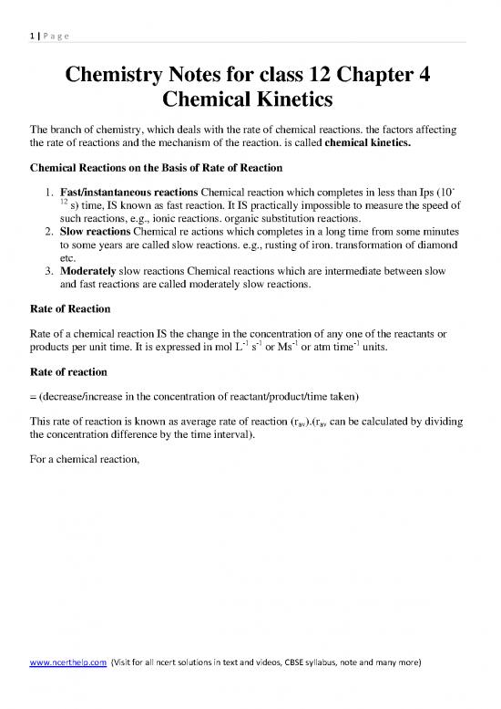picture_Measure Pdf Online 117874 | Chemistry Notes For Class 12 Chapter 4 Chemical Kinetics