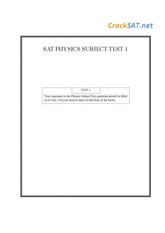 picture_Sat Book Pdf 119741 | Cracking The Sat Subject Test Physics Test 1 Separate Answer Key