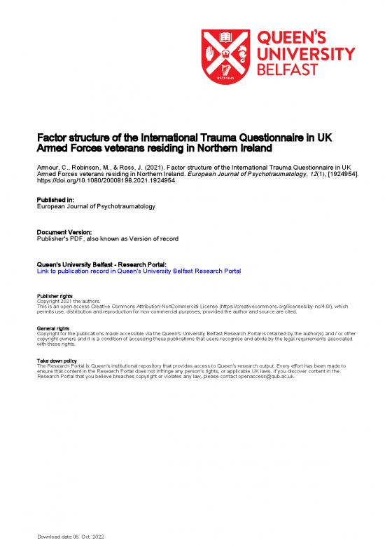 picture1_International Trauma Questionnaire Pdf 117942 | Factor
