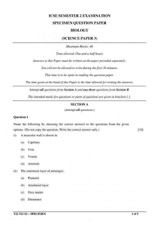 picture1_Head First Pdf 117638 | Icse Semester 2 Specimen   523 Sci3
