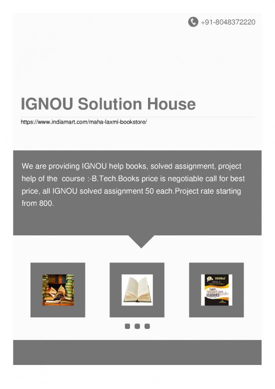 picture Ignou Books 119213 | Ignou Solution House