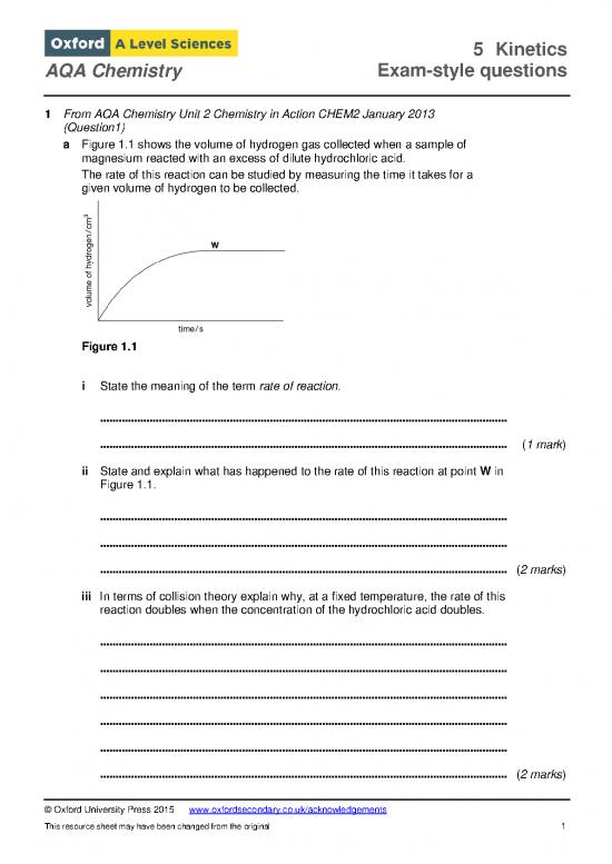 picture_Hydrogen Pdf 119793 | Kinetics End Of Topic Exam Questions