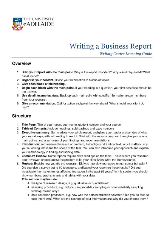 picture Business Research Report Pdf 118843 | Learningguide Businessreportwriting