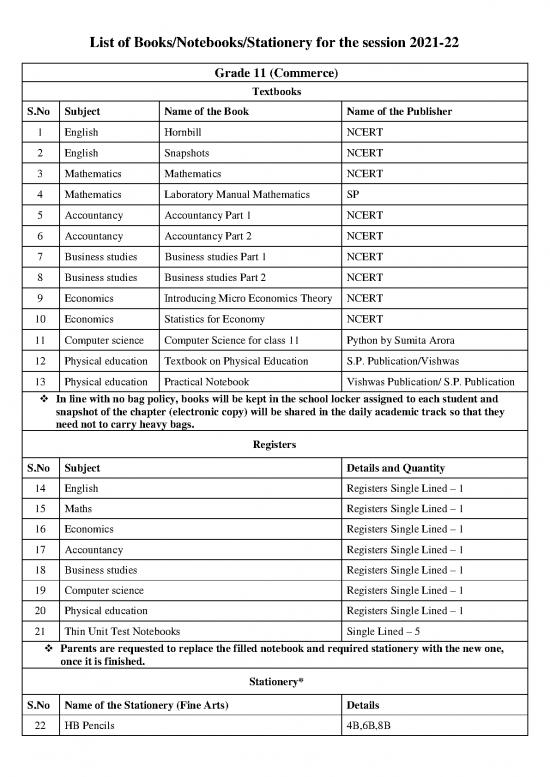 picture1_Economics Pdf 118990 | List Of Books 1 Commerce