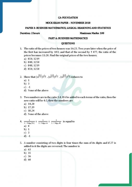 picture1_Mock Exam Paper   Business Mathematics And Logical Reasoning & Statistics