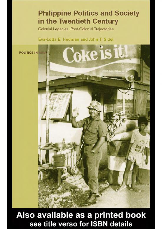 picture1_Study Pdf 118754 | Politics And Government Philippine Politics And Society In The Twentieth Century  Colonial Legaci