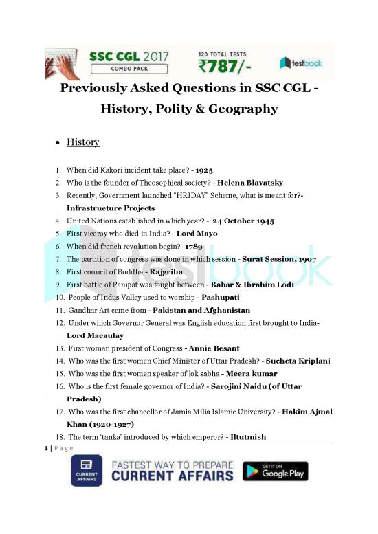 picture1_Society Pdf 118175 | Previously Asked Questions In Ssc Cgl History Geography Polity 1