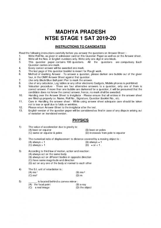 picture Sat Question Paper 2019 Pdf 118489 | Qp Madhya Pradesh Ntse Stage 1 Sat 2019 20