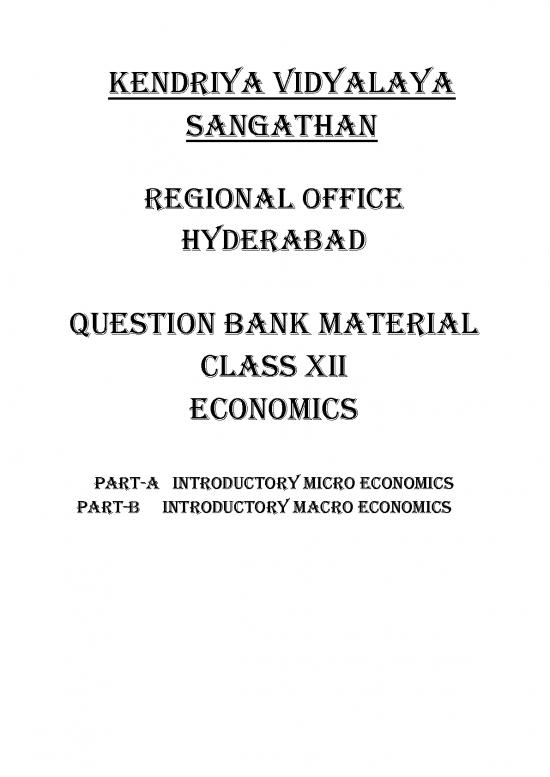 picture Economics Pdf 120167 | Question Bank Class Xii Micro Macro Economics