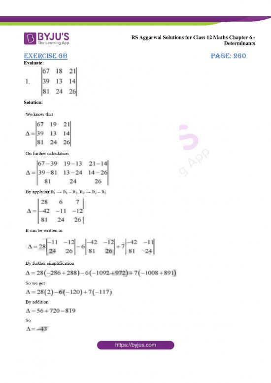 picture_Rs Aggarwal Solutions Class 12 Maths Chapter 6 Determinants Exercise 6b