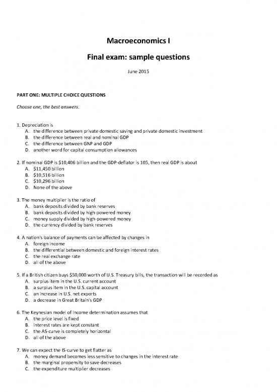 picture Macroeconomics Pdf 117639 | Sample Exam