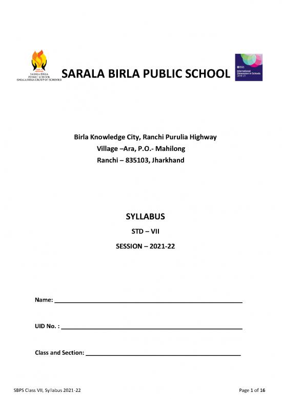 picture1_Sbps Syllabus 2021 2022 For Std Vii
