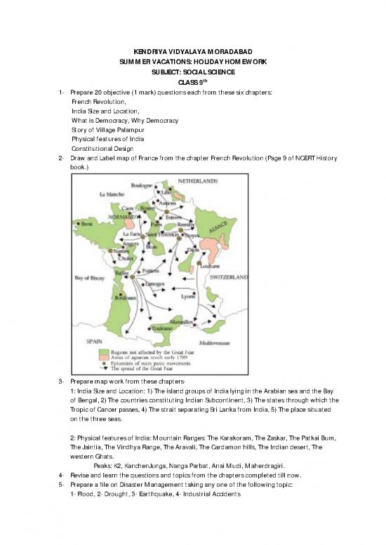 picture1_Social Science Class 9th Summer Vacation Homework