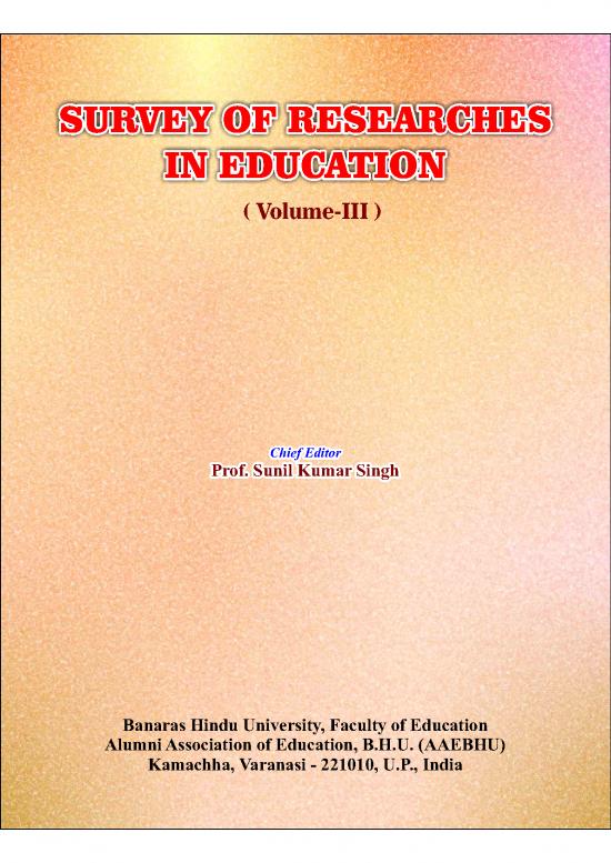 picture_Study Pdf 118046 | Survey Of Researces In Education (volume Iii),e Book, Prof Sunil Kr  Singh,bhu