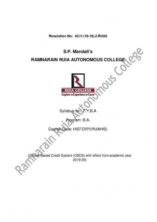 picture1_Academic Pdf 119514 | Syllabus Ba History 2019 20