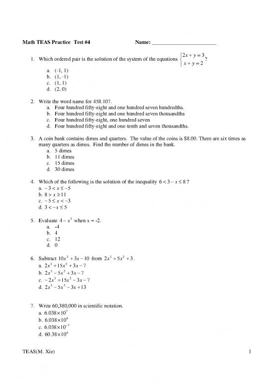 picture Teas Practice Test Pdf 119733 | Teast4
