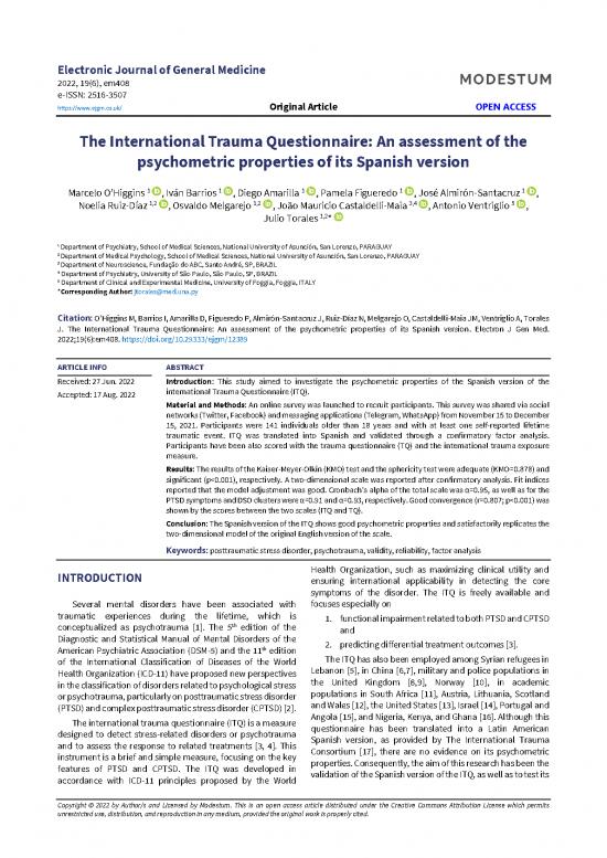 picture International Trauma Questionnaire Pdf 119074 | The International Trauma Questionnaire An Assessment Of The Psychometric Properties Of Its Spanish 12389