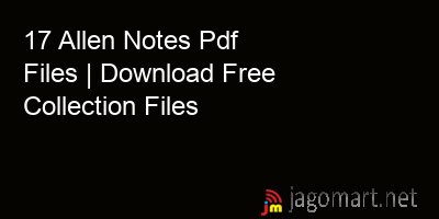 picture_17 Allen Notes Pdf Files | Download Free Collection Files