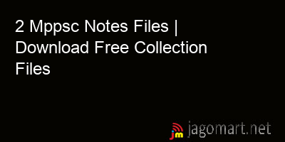 picture_2 Mppsc Notes Files | Download Free Collection Files