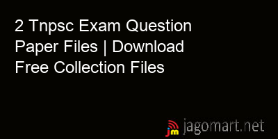 picture 2 Tnpsc Exam Question Paper Files | Download Free Collection Files