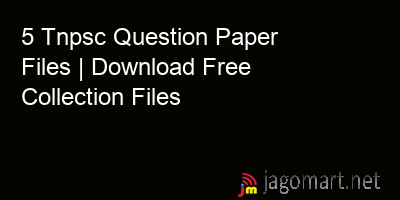 picture 5 Tnpsc Question Paper Files | Download Free Collection Files