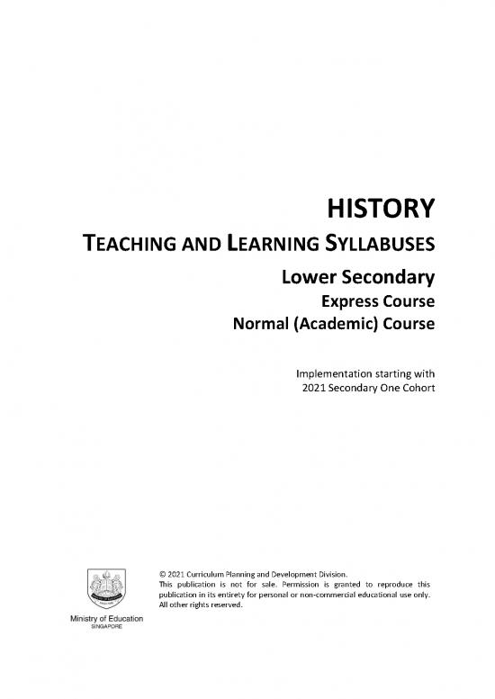 picture1_Academic Pdf 120833 | 2021 History Lower Secondary Syllabus