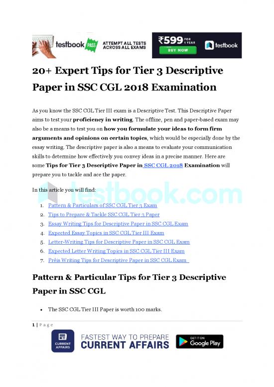 picture_Ssc Descriptive Paper 121582 | 20 Expert Tips For Tier 3 Descriptive Paper In Ssc Cgl 2018 Examination