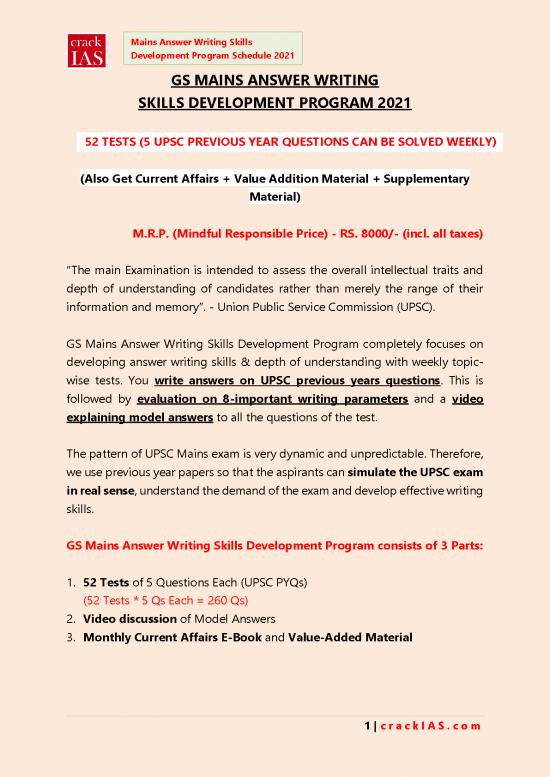 picture_Weekly Schedule Printable Pdf 120621 | 623864872 Mains Ans Writing Program 2021 By Crackias