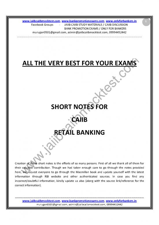picture_Study Pdf 120537 | Caiib Retail Banking Short Notes By Murugan