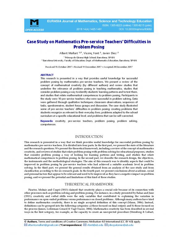 picture1_Study Pdf 120675 | Case Study On Mathematics Pre Service Teachers Difficulties In Problem Posing 5359