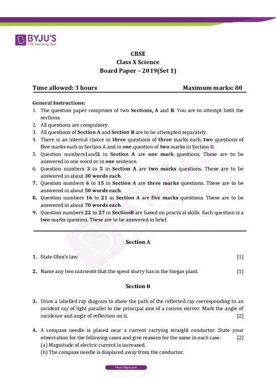 picture1_General Science Pdf 121114 | Cbse Class 10 Science Previous Year Question Papers 2019 Set 1 Questions
