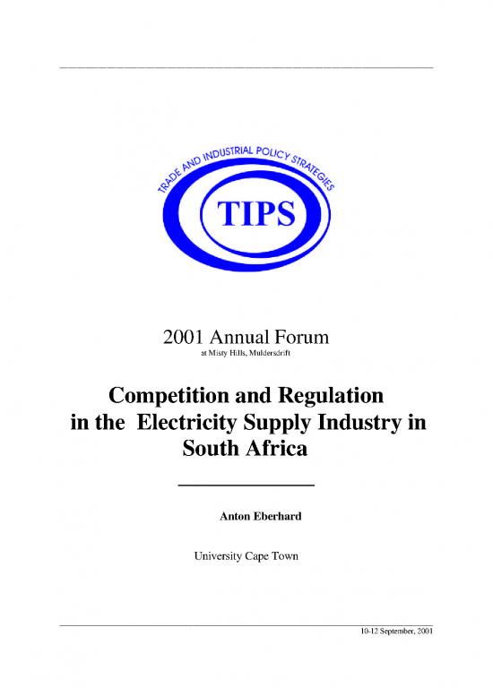 picture_Competition Pdf 122699 | Competition And Regulation In The Electricity Supply Industry In South Africa