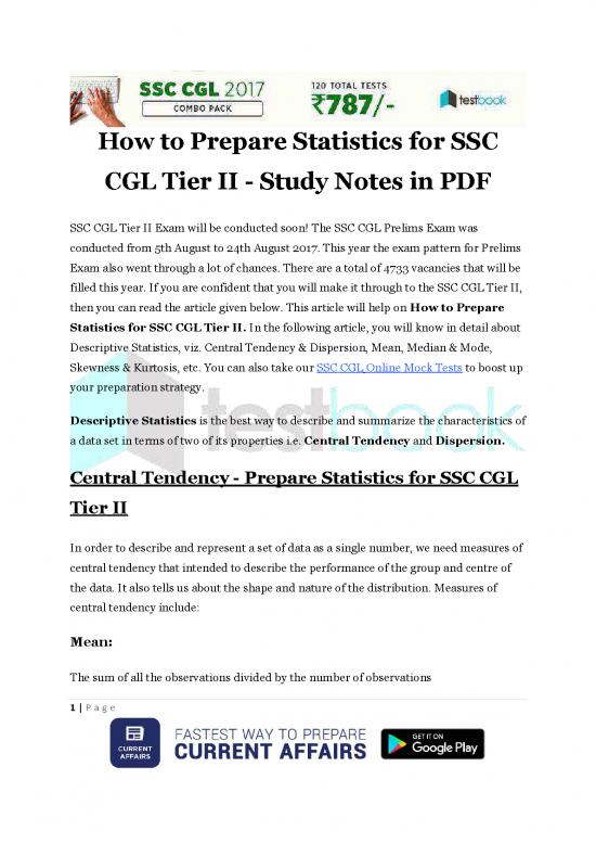 picture Study Pdf 120439 | How To Prepare Statistics For Ssc Cgl Tier Ii Study Notes In Pdf