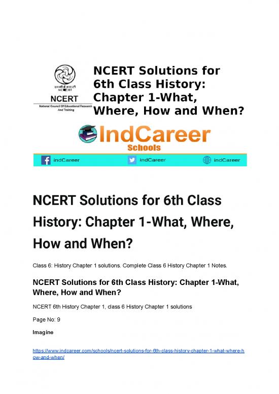 picture1_Ncert Solutions For 6th Class History  Chapter 1 What Where How And When