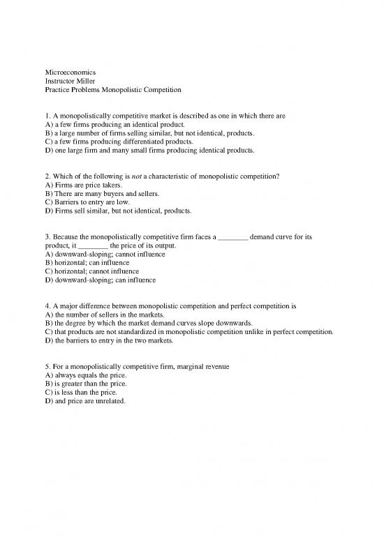picture Competition Pdf 122458 | Practice Problems C 13 Monopolistic Competition