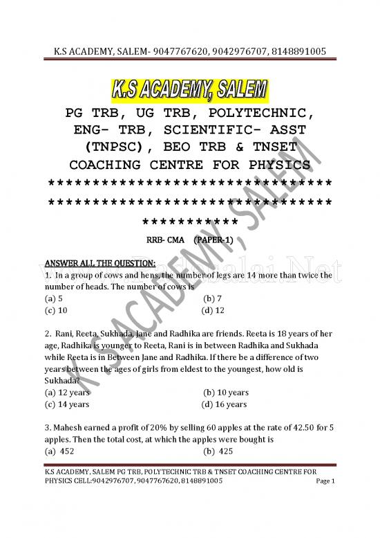 picture Tnpsc Question Paper 120279 | Rrb Cma Exam Model Question Paper 1