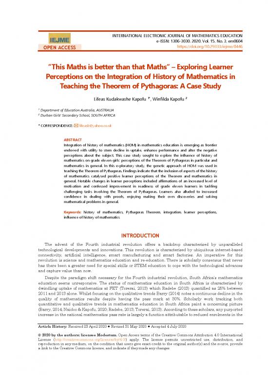 picture1_Study Pdf 120737 | This Maths Is Better Than That Maths Exploring Learner Perceptions On The Integration Of History 8446